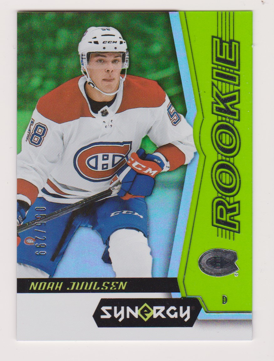2018-19 Synergy Green #74 Noah Juulsen 55/299 RC (image for) 2018-19 Synergy Green #74 Noah Juulsen 55/299 RC
